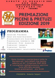 Criterium Piceni&Pretuzi premiazione stagione 2019