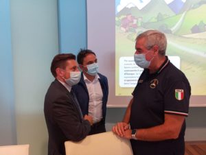 Il sindaco Fioravanti e l'assessore Cardinelli a colloquio con Borrelli sul tema della sicurezza delle scuole
