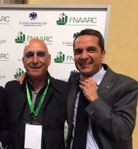 Il presidente provinciale Fnaarc (agenti di commercio) Luciani con Petranzan