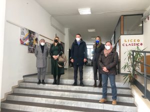 Delegazione Provincia in visita al Liceo Classico Stabili - Trebbiani