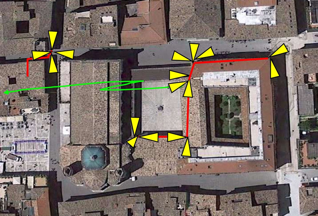 Telecamere corso Mazzini chiostro San Francesco e via Ceci