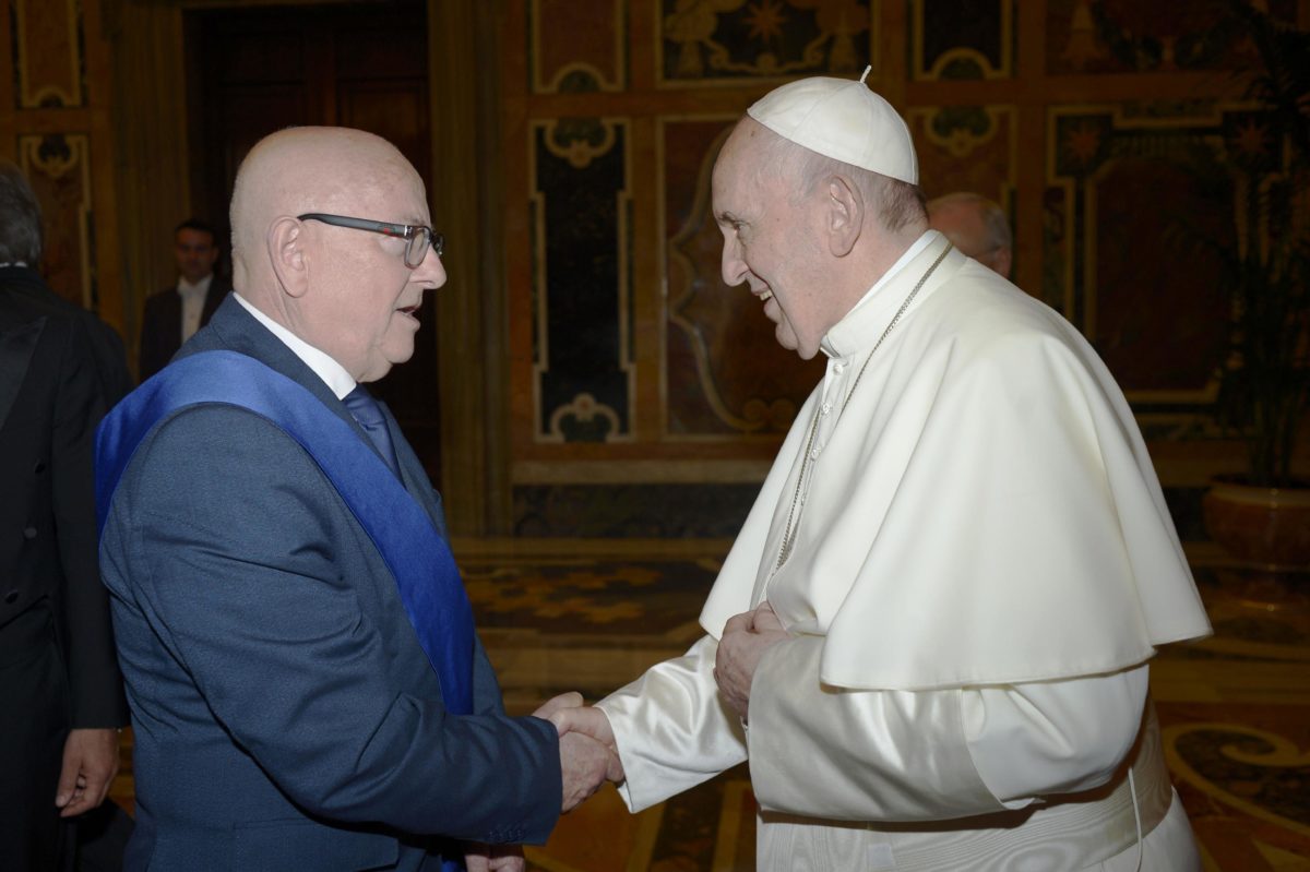 Il Pres. della Prov. Sergio Fabiani e Papa Francesco