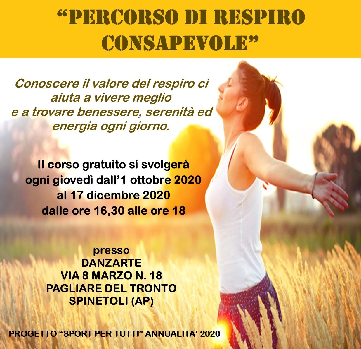respiro consapevole Ottobre Dicembre 2020 (Pagliare)