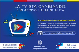 Tv passaggio all'alta qualità