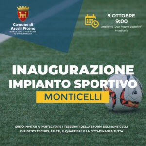 inaugurazione campo di calcio Monticelli