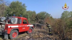 Vigili del fuoco ad Acquaviva picena