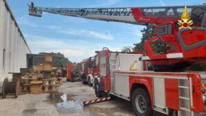 Incendio fabbrica ripatransone