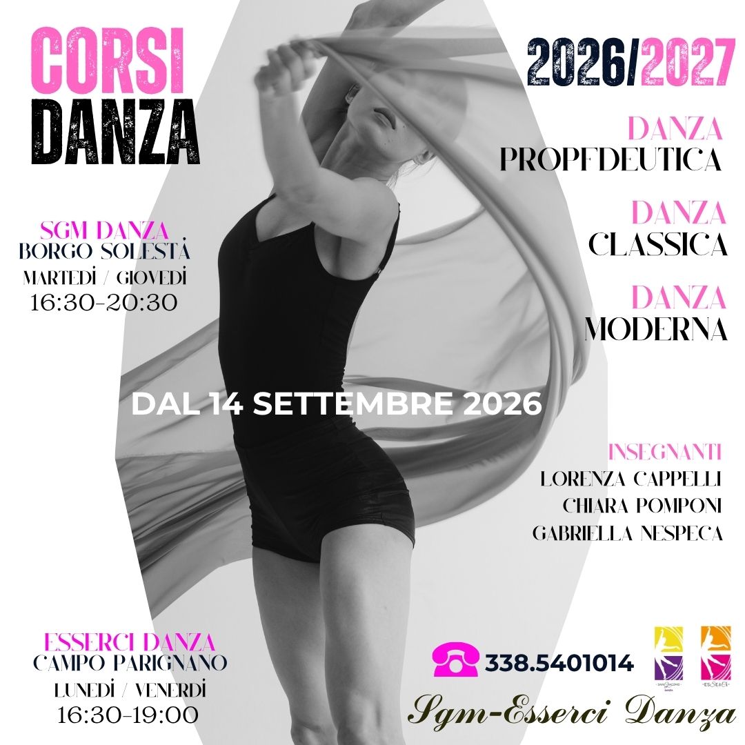 CORSI DI DANZA CLASSICA E MODERNA – info 338.5401014